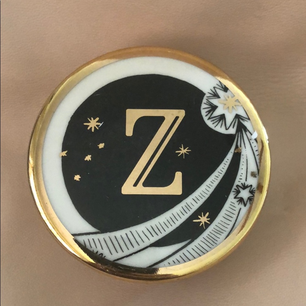 Anthropologie Lyra “Z” Monogram Trinket Box